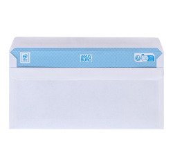 Boîte de 500 enveloppes blanches 110 x 220 mm format DL sans fenêtre - Maxiburo