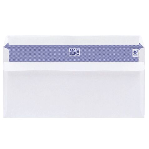 Boîte de 500 enveloppes 110 x 220 mm blanc Maxiburo