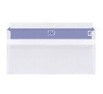 Boîte de 500 enveloppes blanches 110 x 220 mm format DL avec bande protectrice, sans fenêtre - Maxiburo