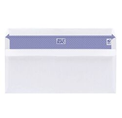 Box of 500 envelopes 110 x 220 mm white Maxiburo