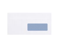 Doos met 500 witte enveloppen Maxiburo 110 x 220 mm DL-formaat met venster 35 x 100 mm