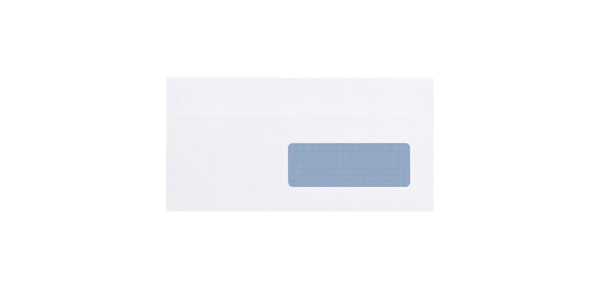 Boîte de 500 enveloppes blanches110 x 220 mm format DL avec fenêtre de 35 x 100 mm - Maxiburo