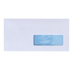 Boîte de 500 enveloppes blanches110 x 220 mm format DL avec fenêtre de 35 x 100 mm - Maxiburo