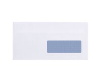 Box of 500 envelopes 110 x 220 mm white with window Maxiburo