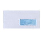 Boîte de 500 enveloppes blanches 110 x 220 mm format DL avec bande protectrice, avec fenêtre 35 x 100 mm - Maxiburo