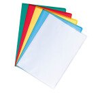 Boîte de 100 chemises plastiques couleurs polypropylène grainé 13/100e à coin ouvert - Maxiburo