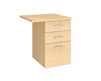 Mobile drawer cabinet angle Excellens beech