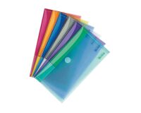 Sobres de presentación con velcro Tarifold 13,5 x 25 cm colores surtidos - Paquete de 6