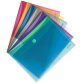 Pochettes de rangement à scratch Djois by Tarifold Color Collection 24 x 31,6 cm couleurs assorties - Paquet de 12