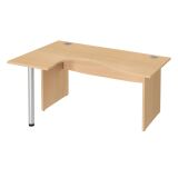 Bureau compact L 160 cm piètement plein retour à gauche Essens