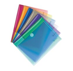 Sobres de presentación A5 con velcro Tarifold 23 x 17,8 cm colores surtidos - Paquete de 6