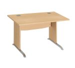Excellens Bruneau desk, L-shaped wooden base