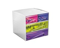 Módulo de almacenaje de plástico Mini Cep My Cube 4 cajones multicolor