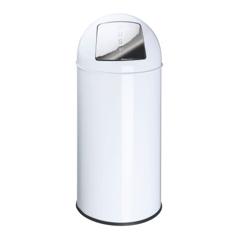 Papelera Push Can metal blanca 40 litros