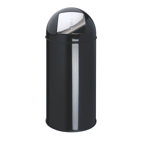 Papelera Push Can metal negra 40 litros