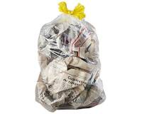 Bolsas de basura transparentes con Autocierre 20 micras 30L - Paquete de 100 bolsas