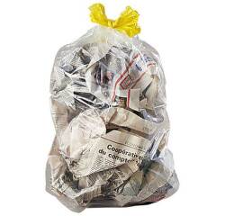 Bolsas de basura transparentes con Autocierre 20 micras 30L - Paquete de 100 bolsas