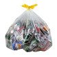 Sac poubelle 50 litres à liens coulissants transparent - 100 sacs