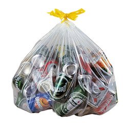 Sac poubelle 50 litres liens coulissants - carton de 100