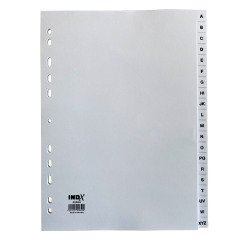 Separadores alfabéticos de cartulina blanca 170 gr A4 20 divisiones
