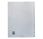 Separadores alfabéticos de cartulina blanca 170 gr A4 20 divisiones