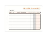 Talonario Informe Trabajo 150 x 105 Castellano