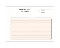 Talonario Comunicado Interior 210 x 150 Castellano