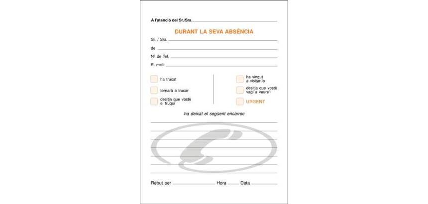 Talonario Llamadas 105 x 150 Catalán