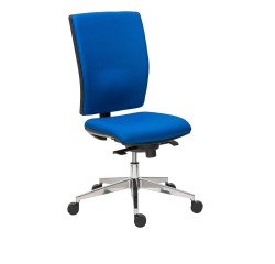 Desk chair Bruneau Activ' - Fabric - High back with lumbar support - Aluminum feet