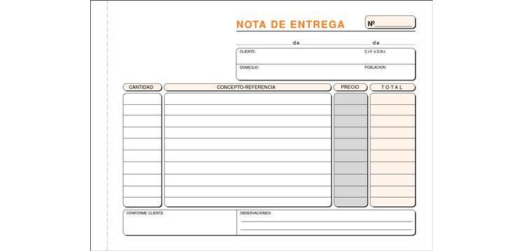 Talonario Entrega 210 x 150 Triplicado Castellano