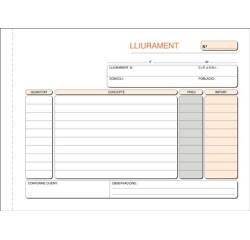 Talonario Entrega 210x150 Triplicado Catalán