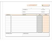 Talonario Entrega 210 x 150 Duplicado Catalán