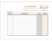 Talonario Entrega 150 x 105 Duplicado Catalán