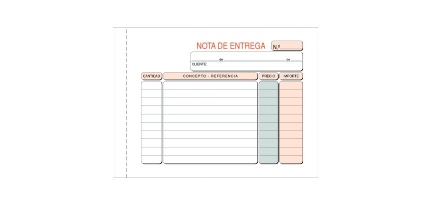 Talonario Entrega 150 x 105 duplicado Castellano - paquete de 50 hojas blancas y 50 amarillas