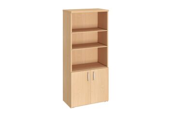 Bibliothèque haute bois avec portes basses H 182 x L 80 cm Excellens / Arko