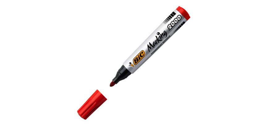 Permanente marker Bic 2000, ronde punt van 4,95 mm