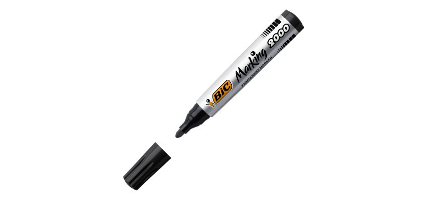 Marqueur permanent Bic 2000 pointe ogive - trait 1,7 mm