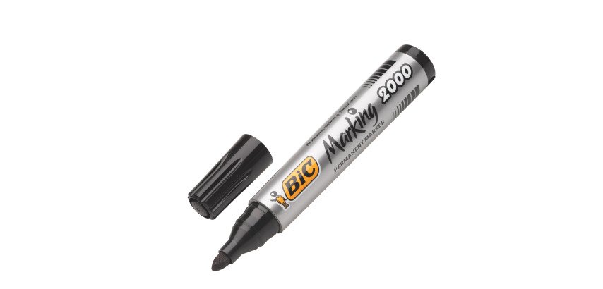 Permanent marker Bic 2000 conical tip 1.7 mm - Pack of 4 assorted colours