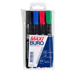 Hülle mit 4 permanenten Markierstiften Maxiburo