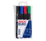 Pochette 4 marqueurs permanents - Maxiburo