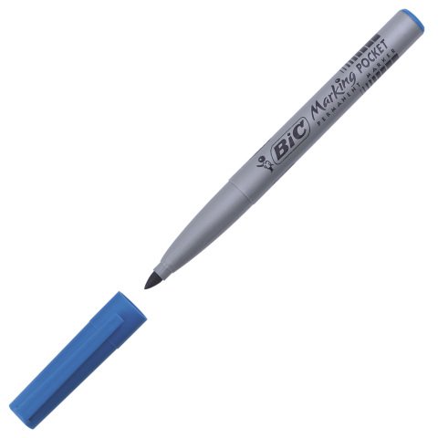 Rotulador Bic Marking pocket azul