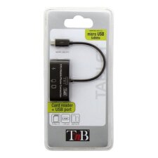 Adaptateur micro USB + lecteur carte SD Tnb