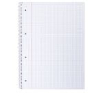 Cahier à spirales A4 21 x 29,7 cm petits carreaux 80 feuilles - Maxiburo