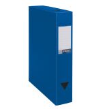 Boîte de classement plastique Viquel dos 6 cm bleue