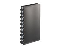Classeur cartes de visite Viquel Géode polypropylène 13 x 25 cm noir - 160 cartes