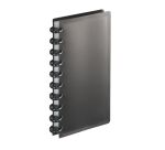 Porte-cartes de visite Viquel PVC 130 x 250 mm noir - 160 cartes