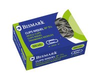 Clips niquelados nº1,5 26 mm Bismark - Caja de 100