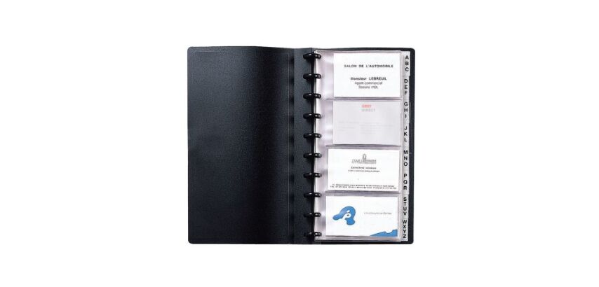160 business card holders Géode 130 x 250 mm - black