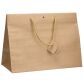 Sac boutique brun chic poignées cordelières 29 x 39 x 18 cm - Carton de 10