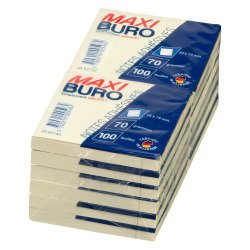 Notes repositionnables jaunes 75 x 75 mm - Maxiburo
